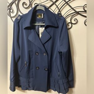 Navy Double-Breasted Women's Jacket
